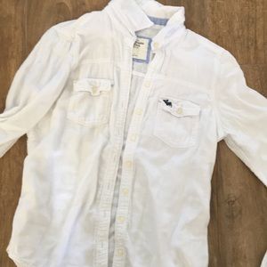 Abercrombie L white button down
